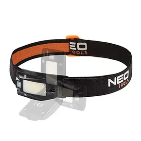 Latarka czołowa ładowalna, USB 180 lm COB LED z czujnikiem ruchu